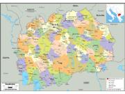 Macedonia <br /> Political <br /> Wall Map Map