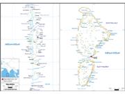 Maldives <br /> Political <br /> Wall Map Map