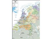 Netherlands <br /> Political <br /> Wall Map Map