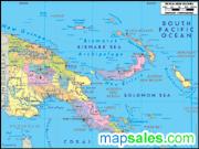 Papua New Guinea <br /> Political <br /> Wall Map Map