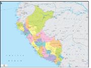 Peru <br /> Political <br /> Wall Map Map