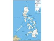 Philippines Road <br /> Wall Map Map
