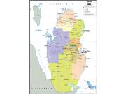 Qatar <br /> Political <br /> Wall Map Map