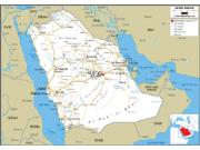 Saudi Arabia Road <br /> Wall Map Map