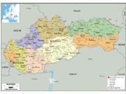 Slovakia <br /> Political <br /> Wall Map Map