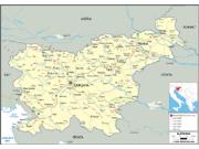 Slovenia <br /> Political <br /> Wall Map Map