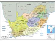 South Africa <br /> Political <br /> Wall Map Map