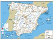 Spain Road <br /> Wall Map Map