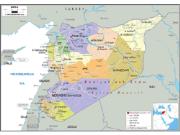 Syria <br /> Political <br /> Wall Map Map