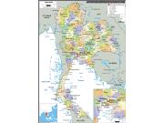 Thailand <br /> Political <br /> Wall Map Map