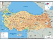 Turkey <br /> Physical <br /> Wall Map Map