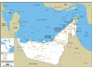 Uae Road <br /> Wall Map Map