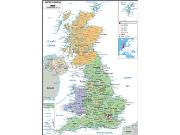 Uk <br /> Political <br /> Wall Map Map