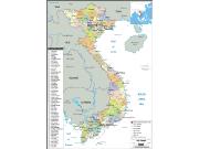 Vietnam <br /> Political <br /> Wall Map Map