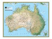 Australia <br /> Physical <br /> Wall Map Map