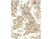 British Isles 1958 <br /> Wall Map Map