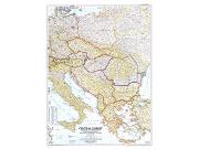 Central Europe 1951 <br /> Wall Map Map