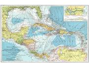Cuba and Puerto Rico 1913 <br /> Wall Map Map