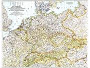 Germany and its Approaches 1944 <br /> Wall Map Map