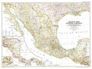 Mexico and Central America 1953 <br /> Wall Map Map