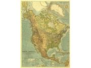 North America 1924 <br /> Wall Map Map