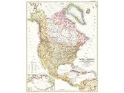 North America 1952 <br /> Wall Map Map