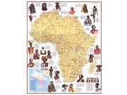 People of Africa 1971 <br /> Wall Map Map