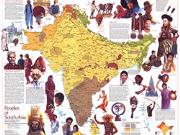People of South Asia 1984 <br /> Wall Map Map
