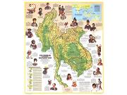 People of Southeast Asia 1971 <br /> Wall Map Map