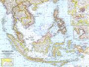 Southeast Asia 1961 <br /> Wall Map Map