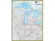US Great Lakes <br /> Wall Map Map