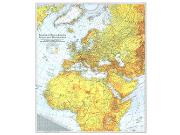 Theater of war in Europe, Africa and Asia 1942 <br /> Wall Map Map