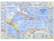West Indies and Central America 1970 <br /> Wall Map Map