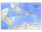 West Indies and Central America 1981 <br /> Wall Map Map