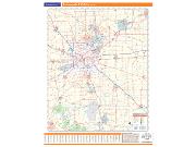 Indianapolis, IN Vicinity <br /> Wall Map Map