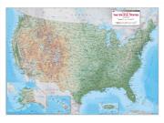 <br /> Physical <br /> Wall Map Of The US Map