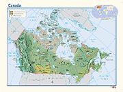 Canada <br /> Physical <br /> Wall Map Map