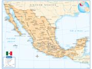 Mexico <br /> Wall Map Map