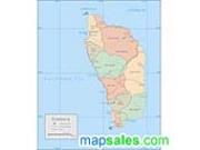 Dominica <br /> Wall Map Map