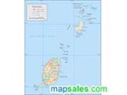 Grenada <br /> Wall Map Map