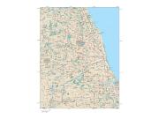 Chicago Metro Area <br /> Wall Map Map