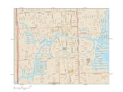 Fort Lauderdale Downtown <br /> Wall Map Map