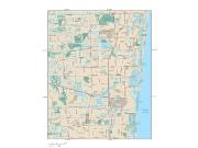 Fort Lauderdale Metro Area <br /> Wall Map Map