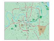 Nashville Metro Area <br /> Wall Map Map