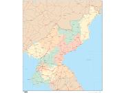 North Korea <br /> Wall Map Map