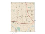 Oklahoma City Downtown <br /> Wall Map Map