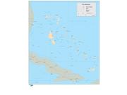 Bahamas <br /> Wall Map Map