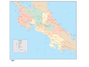 Costa Rica <br /> Wall Map Map