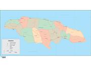 Jamaica <br /> Wall Map Map