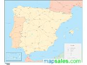 Spain <br /> Wall Map Map